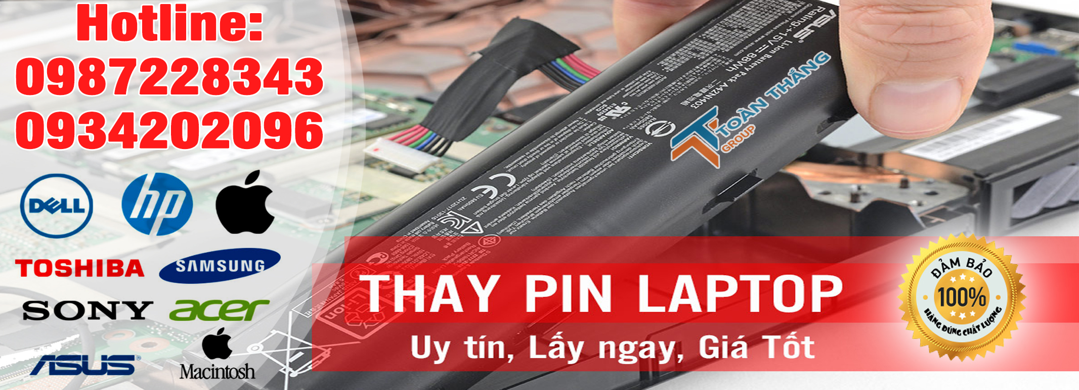 Công Ty Dịch Vụ Thay Pin Laptop Tận Nơi Quận Thủ Đức Uy Tín Nhanh