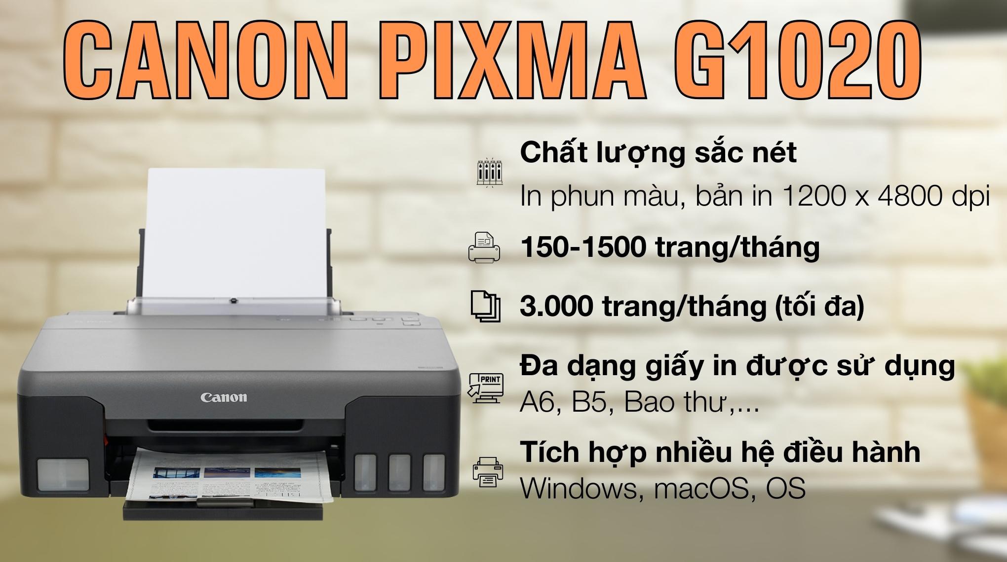 Nạp Thay Bơm Mực Máy in Canon PIXMA G1020 Tận Nơi Tại Nhà Tphcm