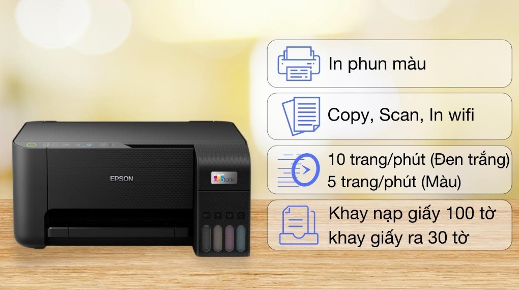 Nạp Thay Bơm Mực Máy in Epson EcoTank L1250 Wifi Tận Nơi Tại Nhà Tphcm